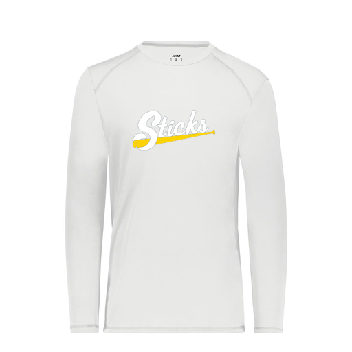 [6845.005.S-LOGO1] Men's SoftTouch Long Sleeve (Adult S, White, Logo 1)