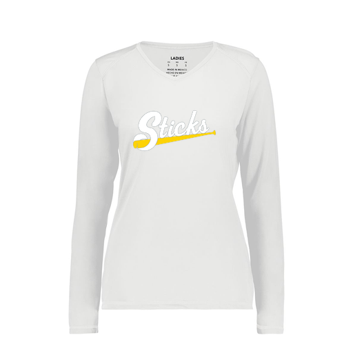 [6847.005.XS-LOGO1] Women's SoftTouch Long Sleeve (Female Adult XS, White, Logo 1)