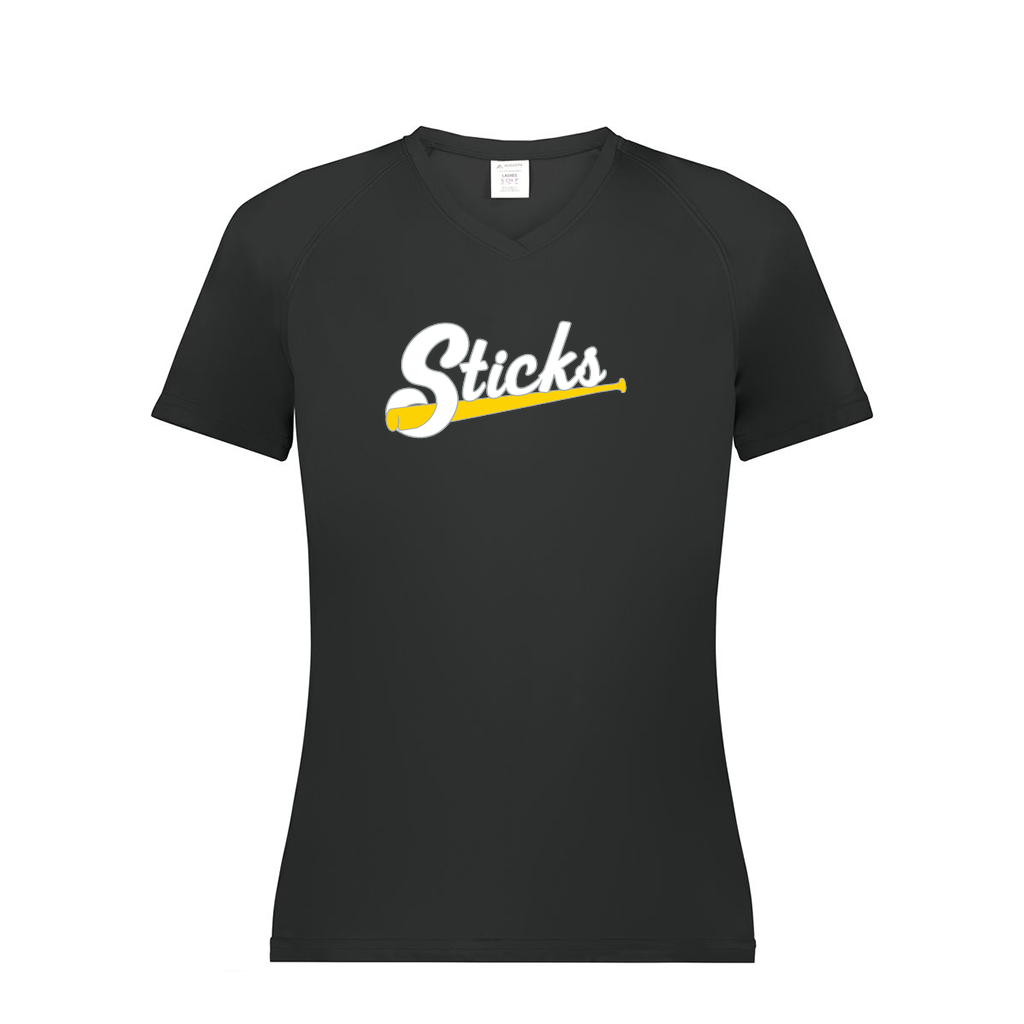 Ladies Smooth Sport V-Neck T-Shirt