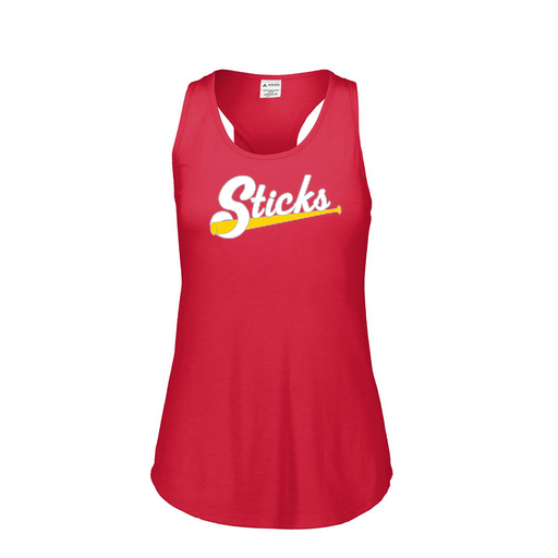 [3078.V96.S-LOGO1] Ladies Tri Blend Tank Top (Female Adult S, Red, Logo 1)