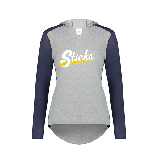 [6902.29V.XS-LOGO1] Ladies Vintage Hoodie (Female Adult XS, Navy, Logo 1)
