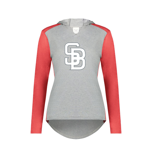 [6902.27V.XS-LOGO2] Ladies Vintage Hoodie (Female Adult XS, Red, Logo 2)