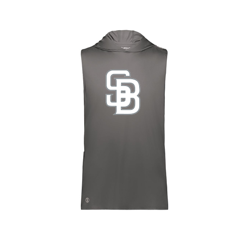 [222590.98D.XS-LOGO2] Men's CoolDry Sleeveless Hoodie (Adult XS, Gray, Logo 2)