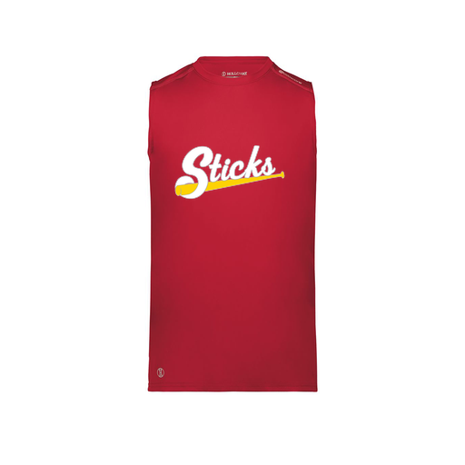 [222593.083.S-LOGO1] Men's CoolDry TankTop (Adult S, Red, Logo 1)