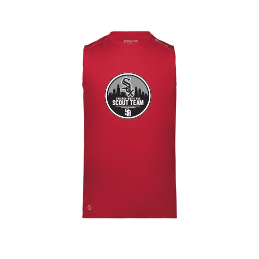 [222593.083.S-LOGO3] Men's CoolDry TankTop (Adult S, Red, Logo 3)