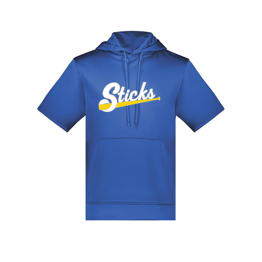 [6871.060.S-LOGO1] Men's Dri Fit Short Sleeve Hoodie (Adult S, Royal, Logo 1)