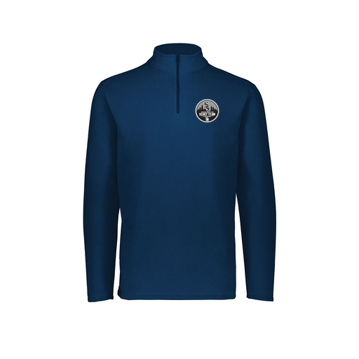 [6863.065.XS-LOGO3] Men's MicroFleece 1/4 Zip Pullover (Adult XS, Navy, Logo 3)