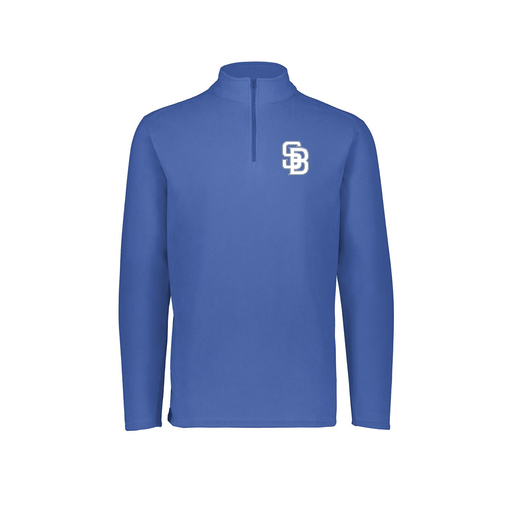 [6863.060.XS-LOGO2] Men's MicroFleece 1/4 Zip Pullover (Adult XS, Royal, Logo 2)