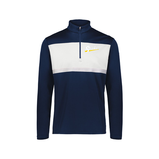 [222691.301.S-LOGO1] Youth Bold 1/4 Zip Pullover (Youth S, Navy, Logo 1)