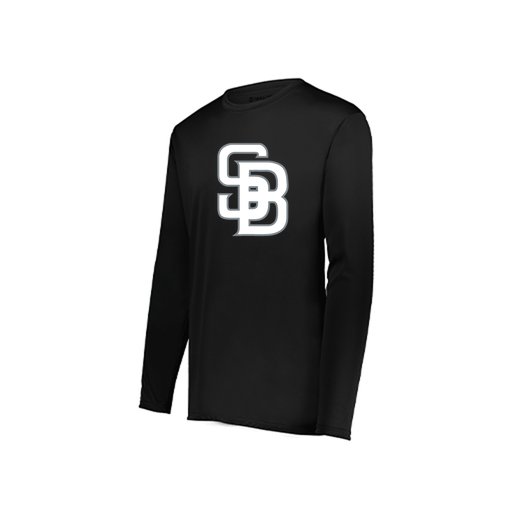 [222822.080.XS-LOGO2] Men's LS Smooth Sport Shirt (Adult XS, Black, Logo 2)