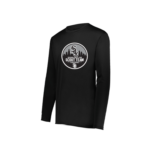 [222822.080.XS-LOGO3] Men's LS Smooth Sport Shirt (Adult XS, Black, Logo 3)
