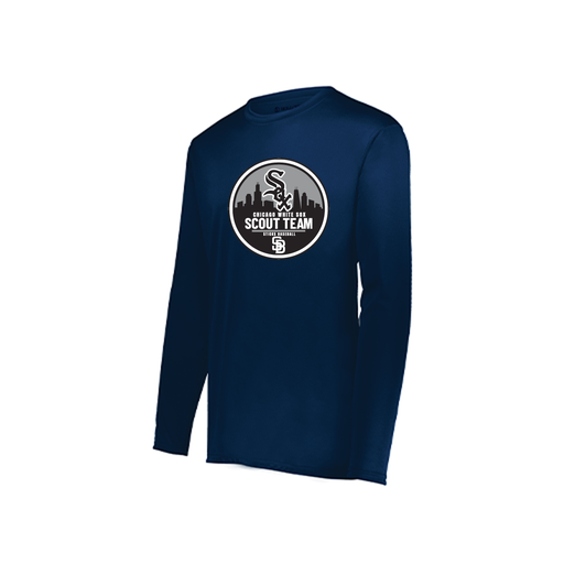 [222822.065.XS-LOGO3] Men's LS Smooth Sport Shirt (Adult XS, Navy, Logo 3)