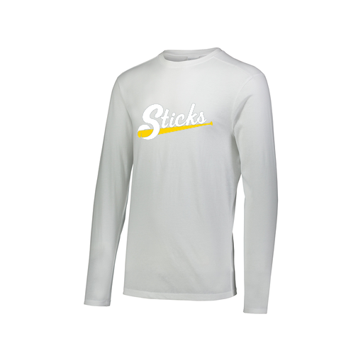 [FTLCUBWH-AXS-LOGO1] Decker Men's Tri-Blend T-Shirt - Long Sleeve (Adult XS, White, Logo 1)