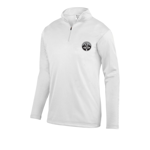 [FOLQFFWH-AS-LOGO3] Decker Men's FlexFleece 1/4 Zip (Adult S, White, Logo 3)