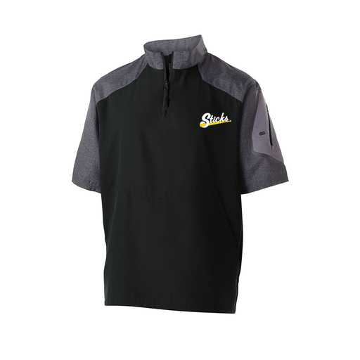 [229545.H05.XS-LOGO1] Men's Raider SS Pullover (Adult XS, Black, Logo 1)