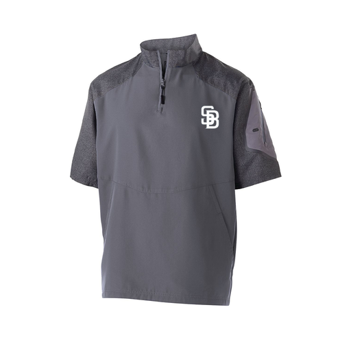 [229545.H60.XS-LOGO2] Men's Raider SS Pullover (Adult XS, Gray, Logo 2)