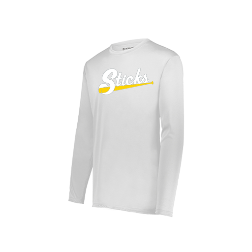 [222823.005.S-LOGO1] Youth LS Smooth Sport Shirt (Youth S, White, Logo 1)
