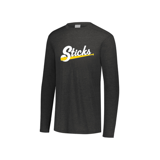 [FTLCUBBK-YS-LOGO1] Decker Youth Tri-Blend T-Shirt - Long Sleeve (Youth S, Black, Logo 1)