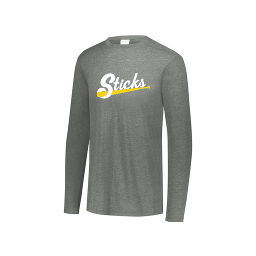 [FTLCUBGY-YS-LOGO1] Decker Youth Tri-Blend T-Shirt - Long Sleeve (Youth S, Gray, Logo 1)