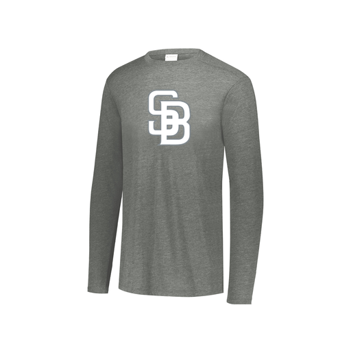 [FTLCUBGY-YS-LOGO2] Decker Youth Tri-Blend T-Shirt - Long Sleeve (Youth S, Gray, Logo 2)