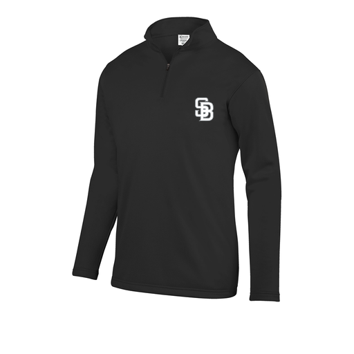 [FOLQFFBK-YS-LOGO2] Decker Youth FlexFleece 1/4 Zip (Youth S, Black, Logo 2)
