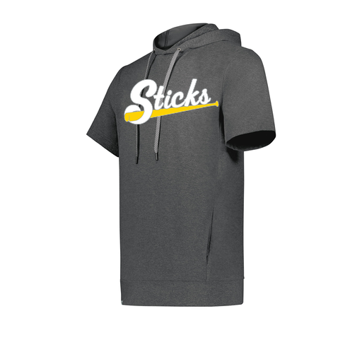 [222605-GRY-YS-LOGO1] YOUTH VENTURA SOFT KNIT SHORT SLEEVE HOODIE (Youth S, Gray, Logo 1)