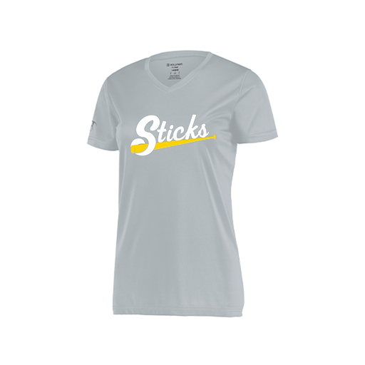 [222820.099.S-LOGO1] Ladies Movement Dri Fit Shirt (Female Adult S, Silver, Logo 1)