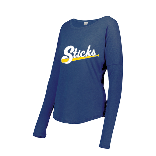 [FTLCUBRY-FAS-LOGO1] Decker Women's Tri-Blend T-Shirt - Long Sleeve (Female Adult S, Royal, Logo 1)