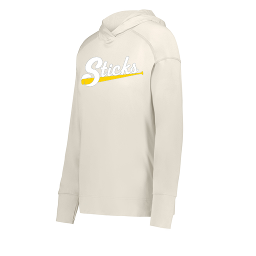 [222798-WHT-FAXS-LOGO1] Ladies Ventura Thin Knit Hoodie (Female Adult XS, White, Logo 1)